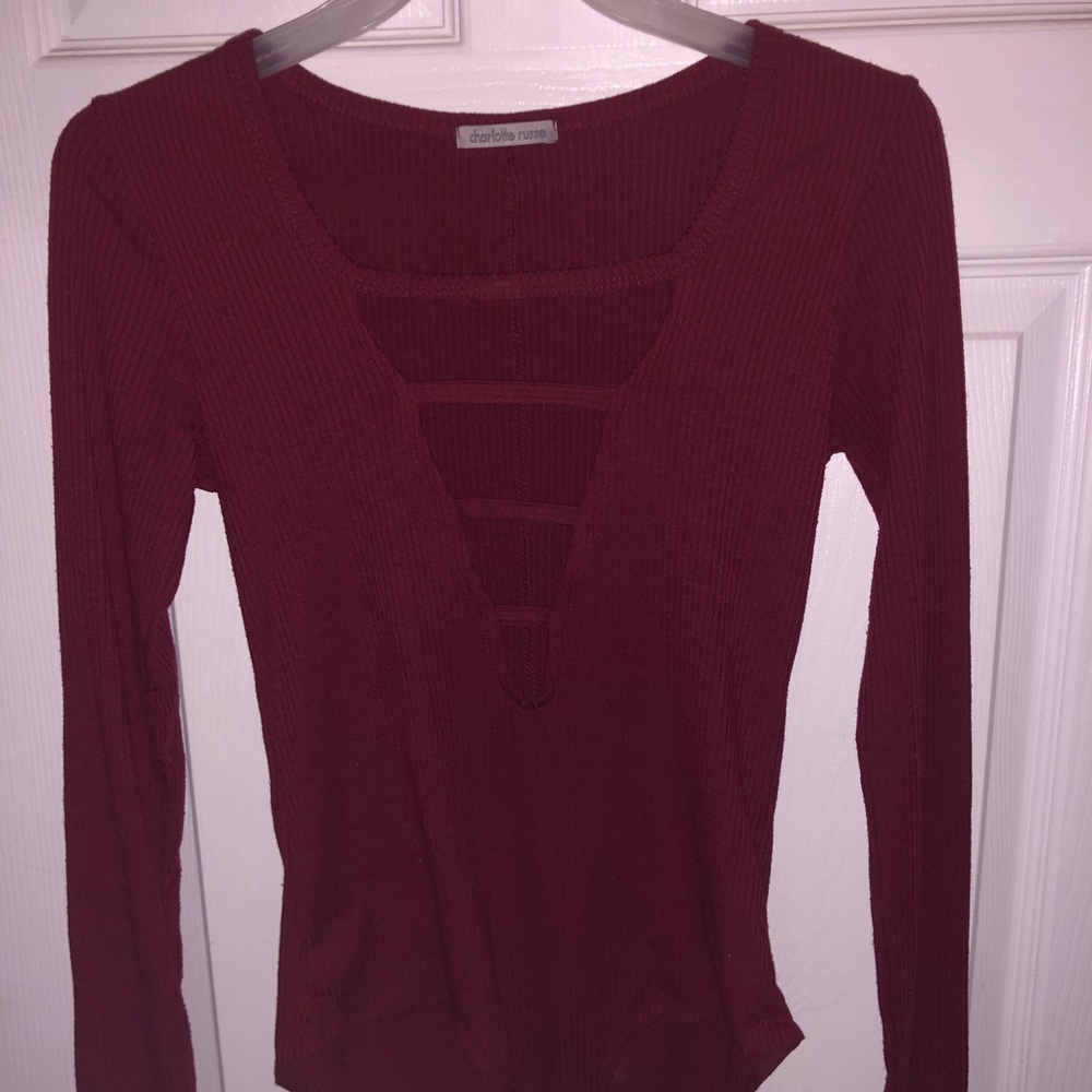 Maroon bodysuit